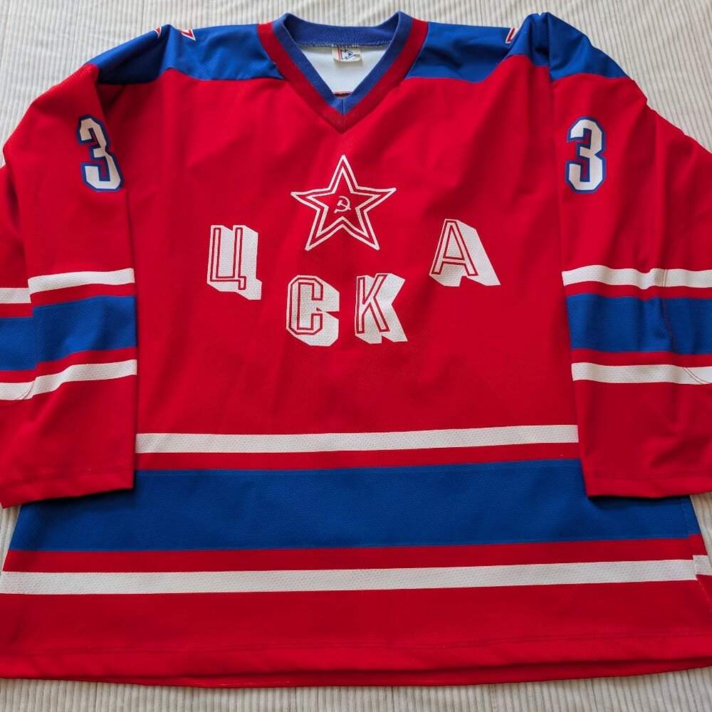 Vintage CSKA Moscow Hockey Jersey Sergei Zubov #3 Kait Sport 54